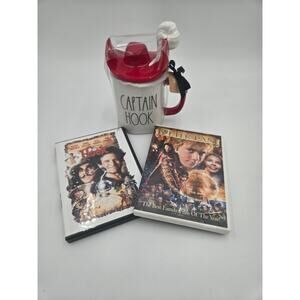 Rae Dunn Captain Hook Cup NWT + Peter Pan & Hook DVD Bundle
